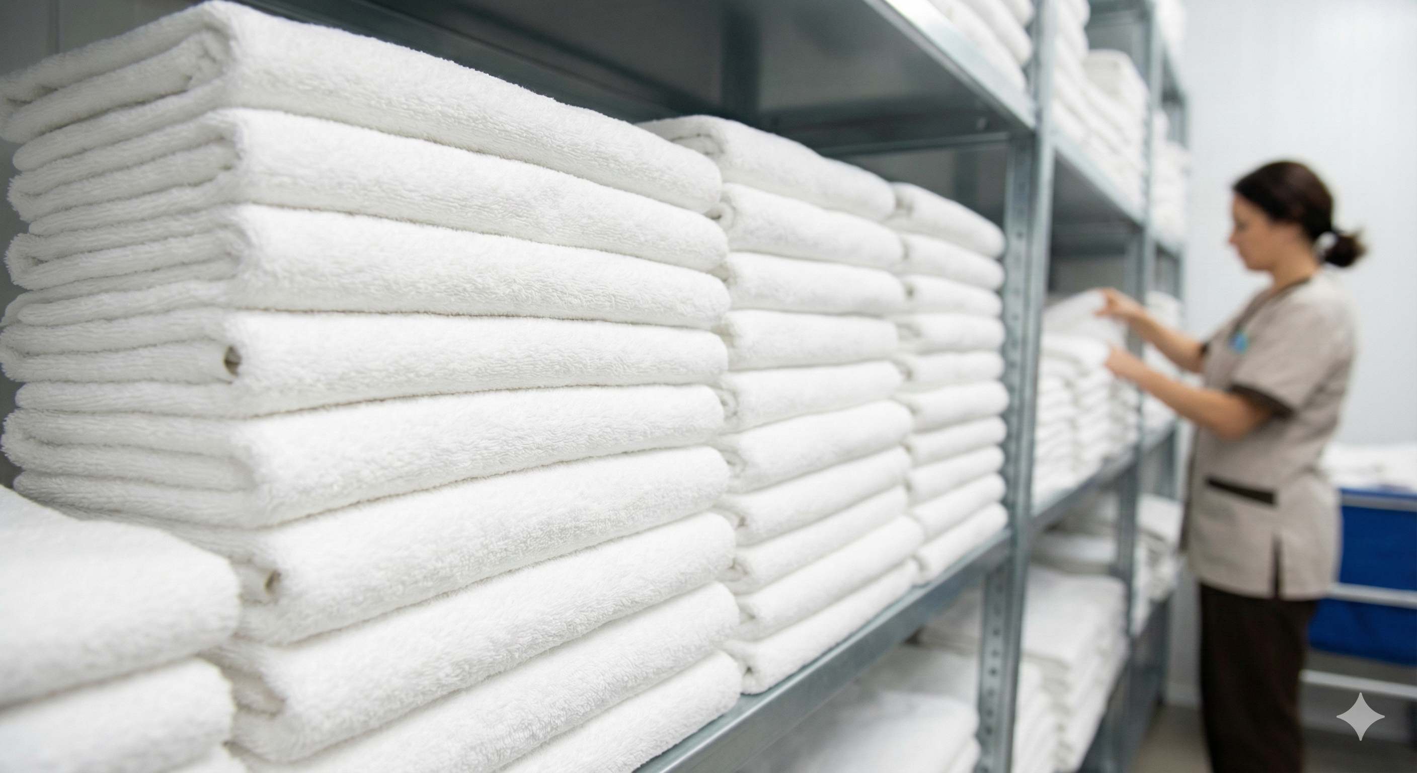 丁寧に畳まれた清潔なタオル